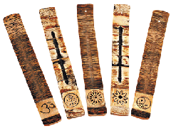 Om - Räucherstäbchenhalter aus Holz  Africa Style