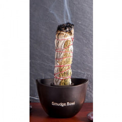 Smudge Bowl in schwarz aus Ton