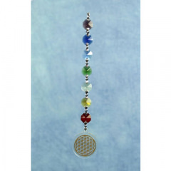 Suncatcher - Blume des Lebens, silberfarbig