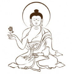 Wand-Tattoo Buddha