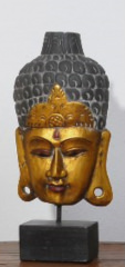 Buddha Maske antik gold