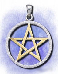 Pentagramm teilvergoldet