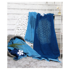 Badetuch Biobaumwolle kbA, blau