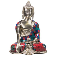 Buddha Shakyamuni mit Mosaikdekoration