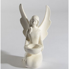 Engel Ysta knieend mit Teelichthalter, 22.5 cm