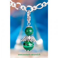 Reichtums-Engel Charm Malachit