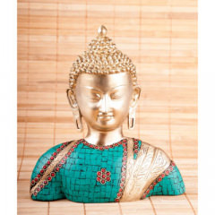 Buddha Büste aus Messing