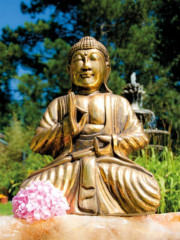 Buddha mit Blattgold überzogen, 60 cm