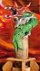 Räucherdrache mit Keramikhalter