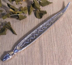 Halter für Räucherstäbchen - Kundalini- Weißmetallhalter