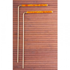 Wünschelrute, 22 cm, aus Messing mit Kupfergriff
