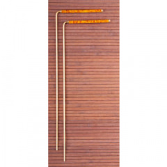 Wünschelrute, 34 cm, aus Messing mit Kupfergriff