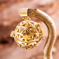 Blume des Lebens Kugel, Messing