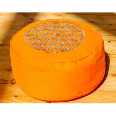 Blume des Lebens Meditationskissen orange