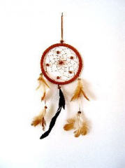 Dreamcatcher-Traumfänger, Leder Natur, klein