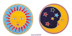 Fensteraufkleber Sonne und Mond, Tai Chi, Yin-Yang