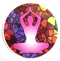 Fensterbild Selbst Heilung Yoga, rund