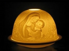 Mutter Gottes und Kind - Teelichthalter aus Porzellan