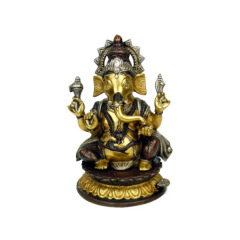 Ganesha aus Messing, zweifarbig, 26 cm