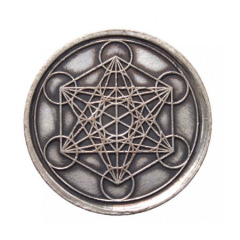 Glücksmünze Metatron Kupfer verzinnt 4cm