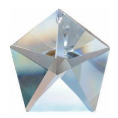 Kristall Pentagon 50mm, Glas, bleifrei
