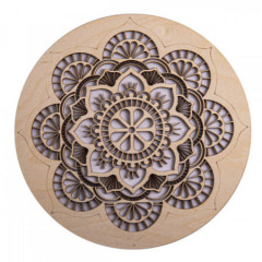 Mandala der Entspannung,20 cm, aus Holz