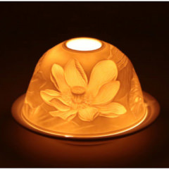 Teelichthalter Porzellan Lotus