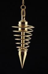 Pendel Spirale aus Messing, vergoldet