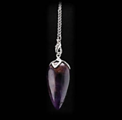 Lotus Pendel aus Amethyst mit Spitze