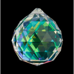 Regenbogen-Kristalle Kugel ,Perlmutt dunkel, 4 cm
