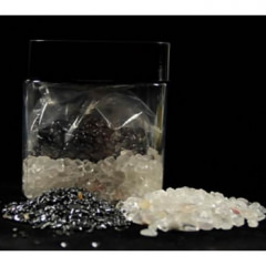 Bergkristall - Hämatit Mischung, 250 g