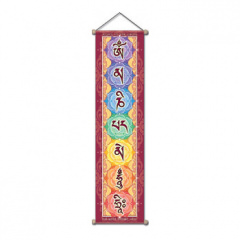 Mantra O.M.P.H Chenrezig, klein - Wandbild
