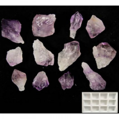 12 Amethyst Spitzen in Dose