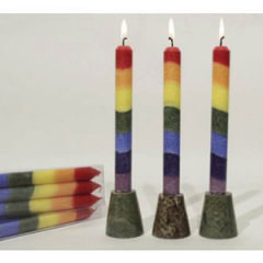 Regenbogen Chakra Kerze