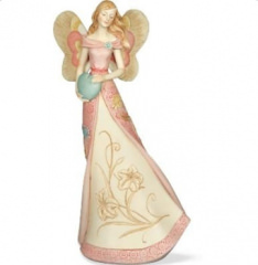 Ewige Liebe - Engel Figur mit farbigen Akzenten