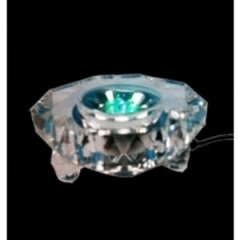 Kristall Display mit 5 LED-Lampen achteckig, 8 cm