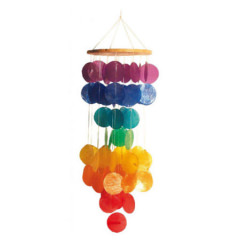 Muschelmobile Regenbogen, rund