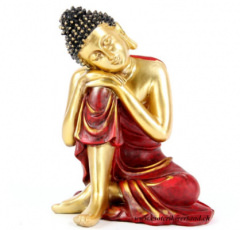 Thailändischer Buddha, rot, goldfarbend