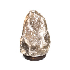 Salzkristall Lampe, grau