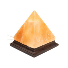 Salzkristall Lampe Pyramide, orange