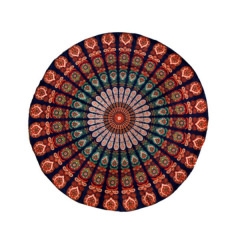 Strand, Picknick Decke Mandala, blau, orange