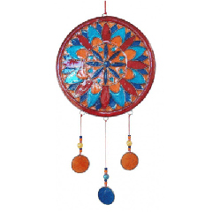 Suncatcher Blumen Mandala, bunt, 35 cm