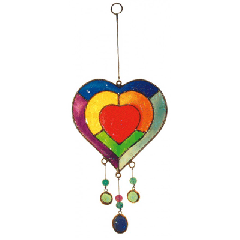 Suncatcher Herz, bunt, 15 cm