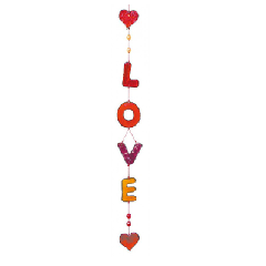 Suncatcher Schriftzug Love , bunt, 45 cm