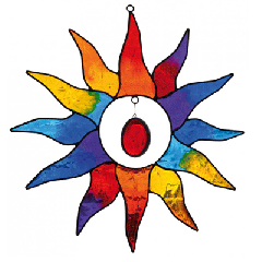 Suncatcher Sonne, bunt, 25 cm