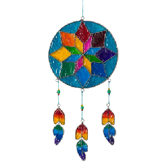 Suncatcher Traumfänger Stern, bunt, 40 cm