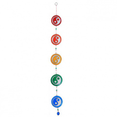 Suncatcher 5x Ying Yang Rainbow 8cm