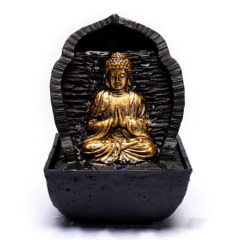 Zimmerbrunnen betender Buddha